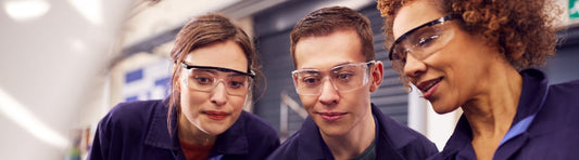 When should you wear safety glasses?