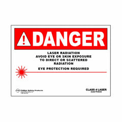 Class 4 Plastic Laser Radiation Warning Sign #30