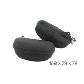 Large Hard Black Zipper Case with Belt Clip and Belt Strap