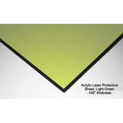 Alexandrite, Diode, YAG Laser Protective Acrylic Sheet, Light Green