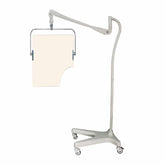 Round Arm Overhead Lead Acrylic Mobile Barrier With Torso Cutout