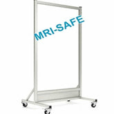 MRI-Safe Mobile Leaded Aluminum Barrier with Window, LB-3060-MRI