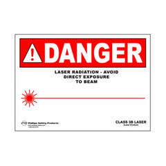 Class 3B Plastic Laser Radiation Warning Sign #27