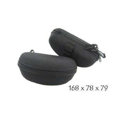 Large Hard Black Zipper Case with Belt Clip and Belt Strap