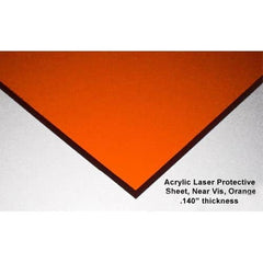 Near VIS Laser Protective Acrylic Sheet, Orange