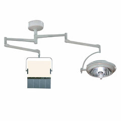 Ceiling Mounted Overhead Lead Acrylic Barrier With Lead Curtain and Light