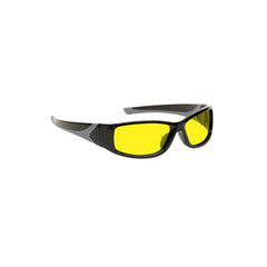 Model 808B Wrap Around Forensic Glasses with Yellow Filter, #FG-YLW-808-BK