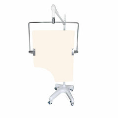 Round Arm Overhead Lead Acrylic Mobile Barrier With Torso Cutout