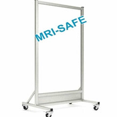 MRI-Safe Mobile Leaded Aluminum Barrier with Window, LB-3060-MRI