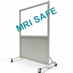 MRI-Safe Mobile Leaded Aluminum Barrier with Window, LB-3648-MRI