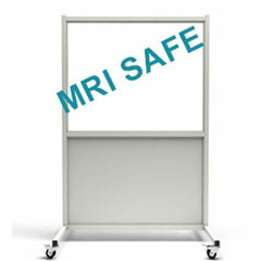 MRI-Safe Mobile Leaded Aluminum Barrier with Window, LB-3648-MRI