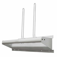 Wall Mounted Steel Apron Rack, Towel Bar Style, with Two Glove Holders #RAR-AGR-110