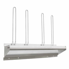 Wall Mounted Steel Apron Rack, Towel Bar Style, with Four Glove Holders #RAR-AGR-115