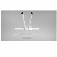 Wall Mounted Steel Multi Apron and Glove rack, with Two Bars and Four Glove Holders #RAR-821