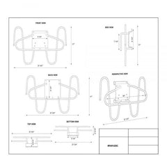 Wall Mounted Chrome Lead Apron and Glove Holder #RAR-820C