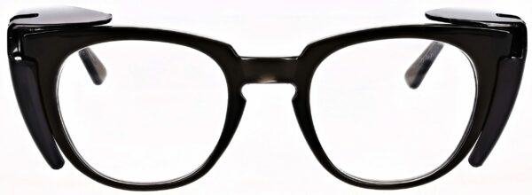 The RX-70-PC prescription safety glasses is an economical frame that comes in transparent black.