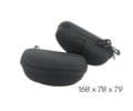 Large Hard Black Zipper Case with Belt Clip and Belt Strap