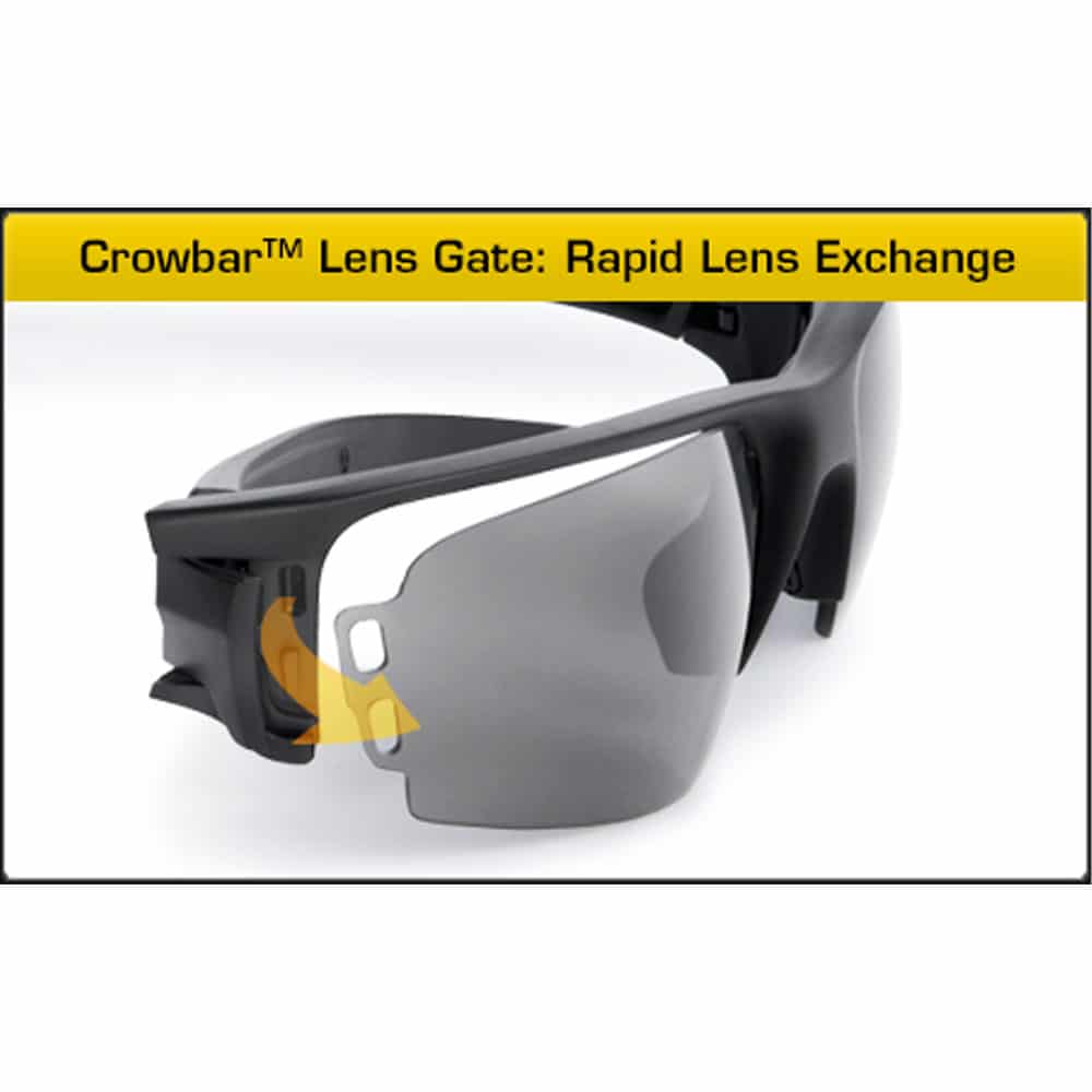 ESS Polarized Safety Sunglasses: Polarized, Wraparound Frame, Full-Frame,  Gray Mirror, Black, Black