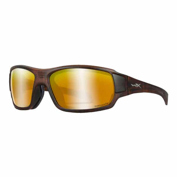 Wiley X Breach, Matte Hickory Brown with Captivate Polarized Bronze Mirror Lenses