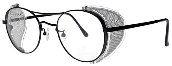 RX-M200-BK-BULK-Metal-Safety-Glasses-with-mesh-side-shield-black-angle-left