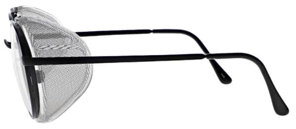 RX-M200-BK-BULK-Metal-Safety-Glasses-with-mesh-side-shield-black-left-side